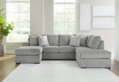 Best Furniture Outlet - Ashley Furniture - Casselbury Sectional - LAF 2-Piece Sectional with Chaise / Cement - 52906S1