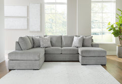 Best Furniture Outlet - Ashley Furniture - Casselbury Sectional - RAF 2-Piece Sectional with Chaise / Cement - 52906S2