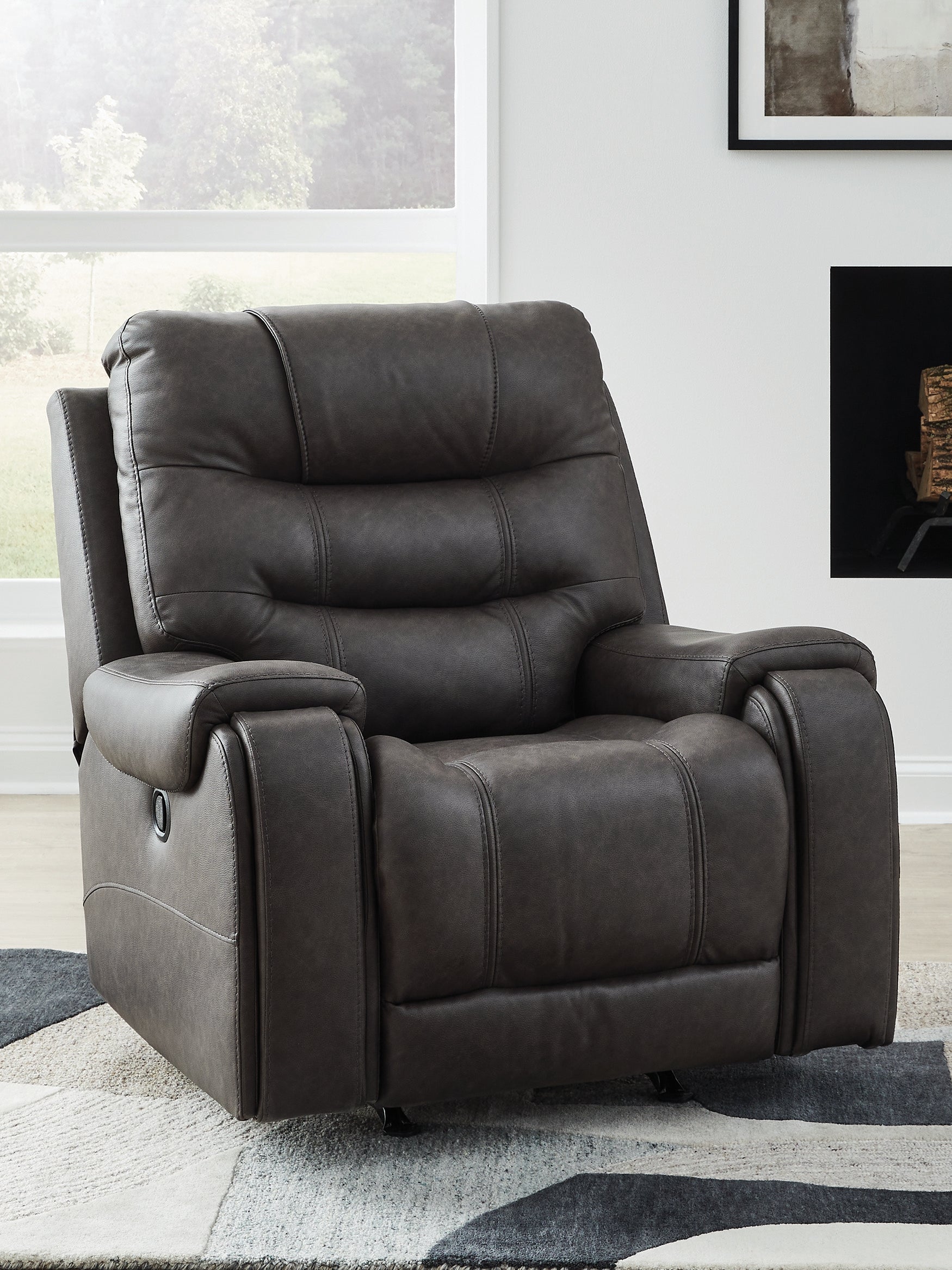 Best Furniture Outlet - Ashley Furniture - Femley Living Room - Rocker Recliner / Smoke - PC5330625