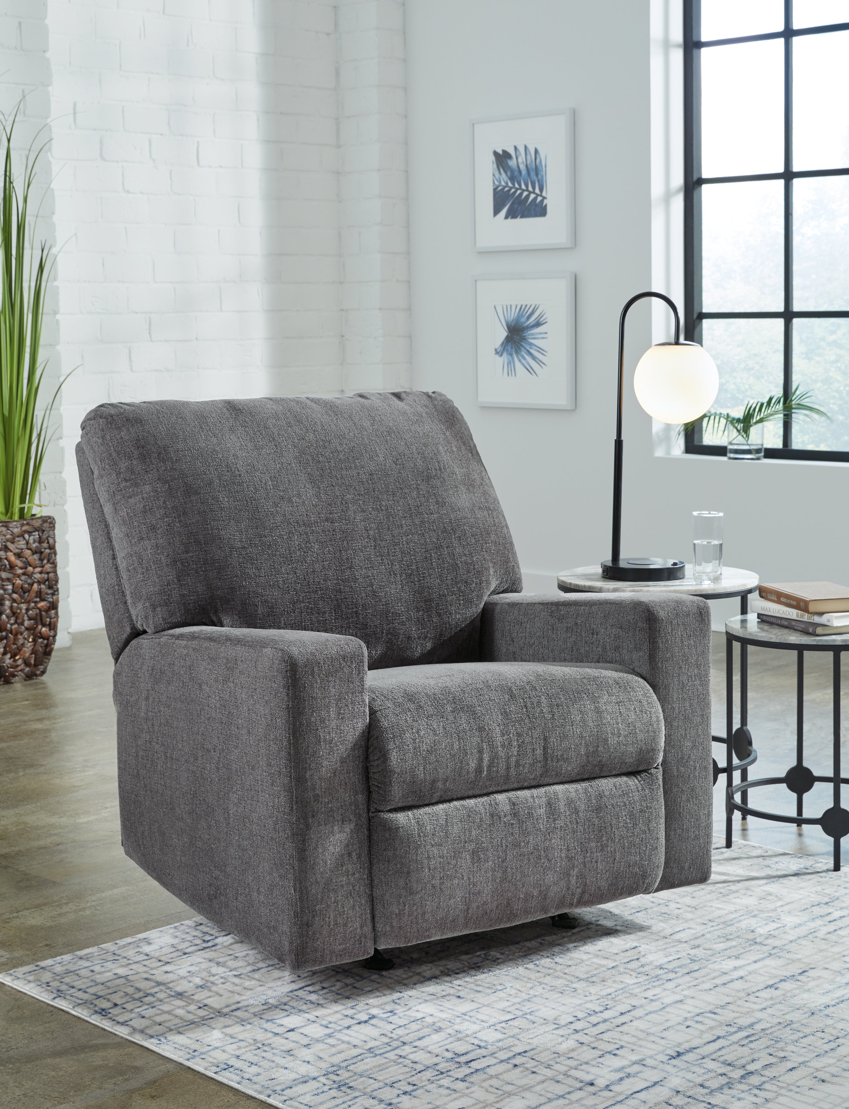 Best Furniture Outlet - Ashley Furniture - Rannis Living Room - Rocker Recliner / Pewter - 5360225