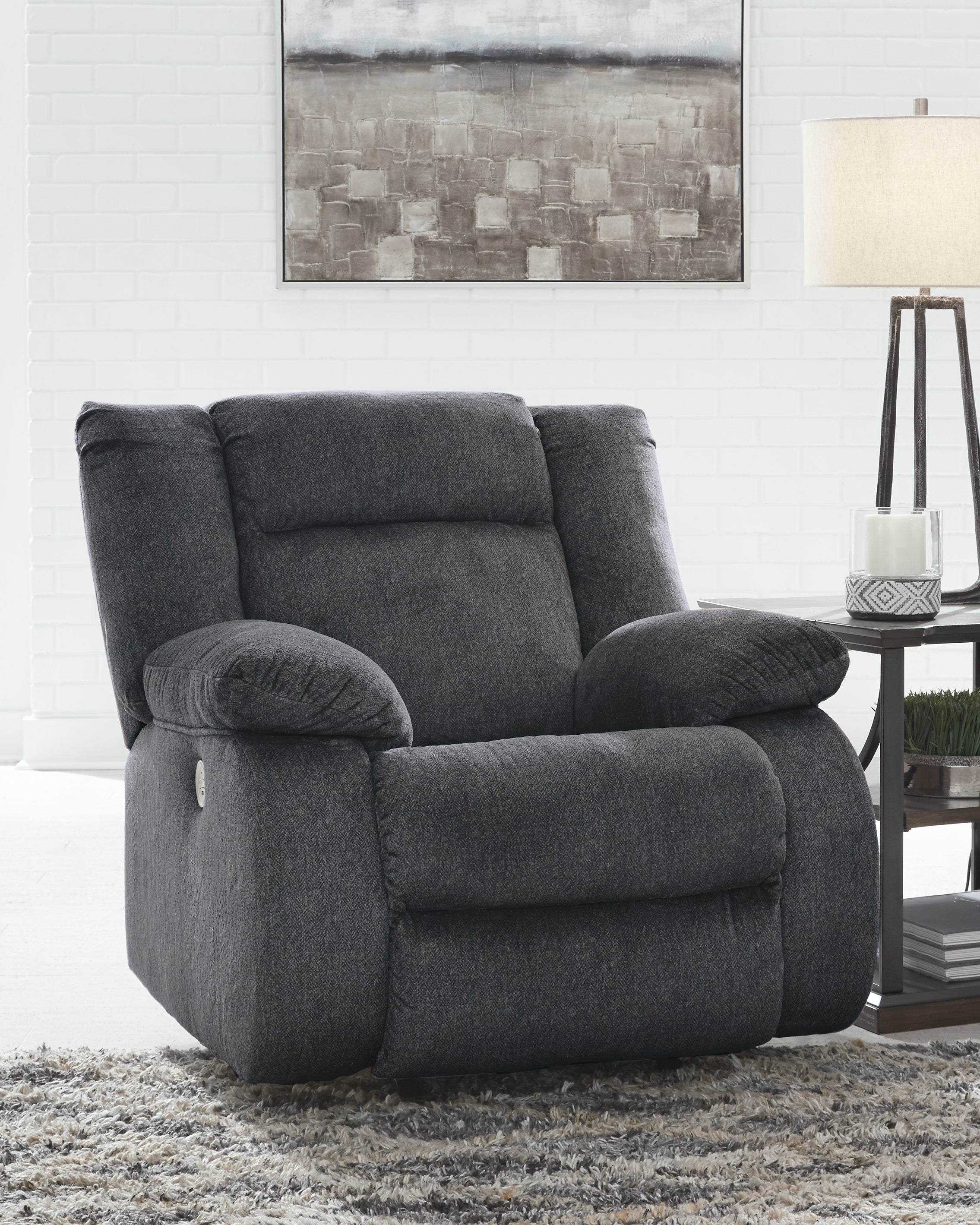 Best Furniture Outlet - Ashley Furniture - Burkner Living Room - Power Rocker Recliner / Marine - 5380498
