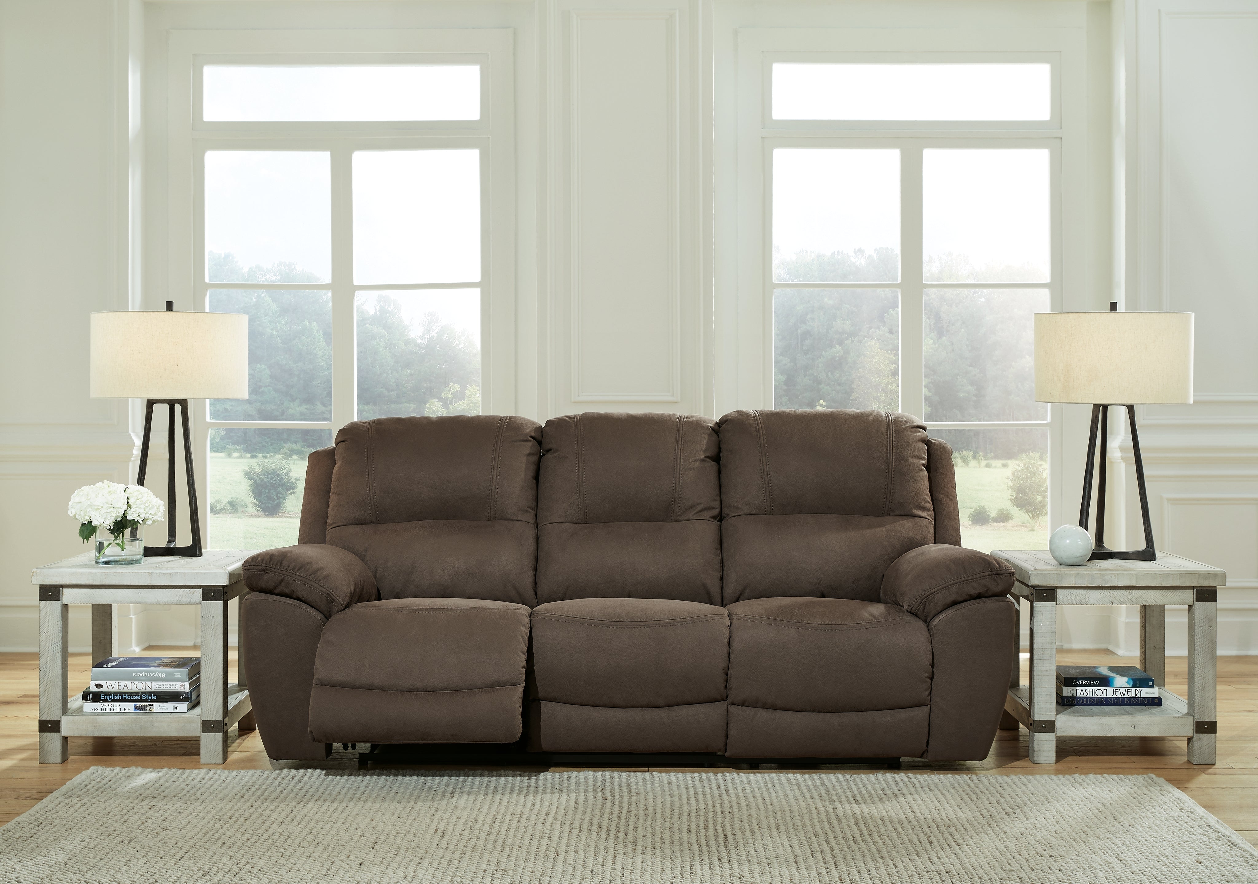 Best Furniture Outlet - Ashley Furniture - Next-Gen Gaucho Living Room - DBL Rec Loveseat w/Console / Putty - 5420394