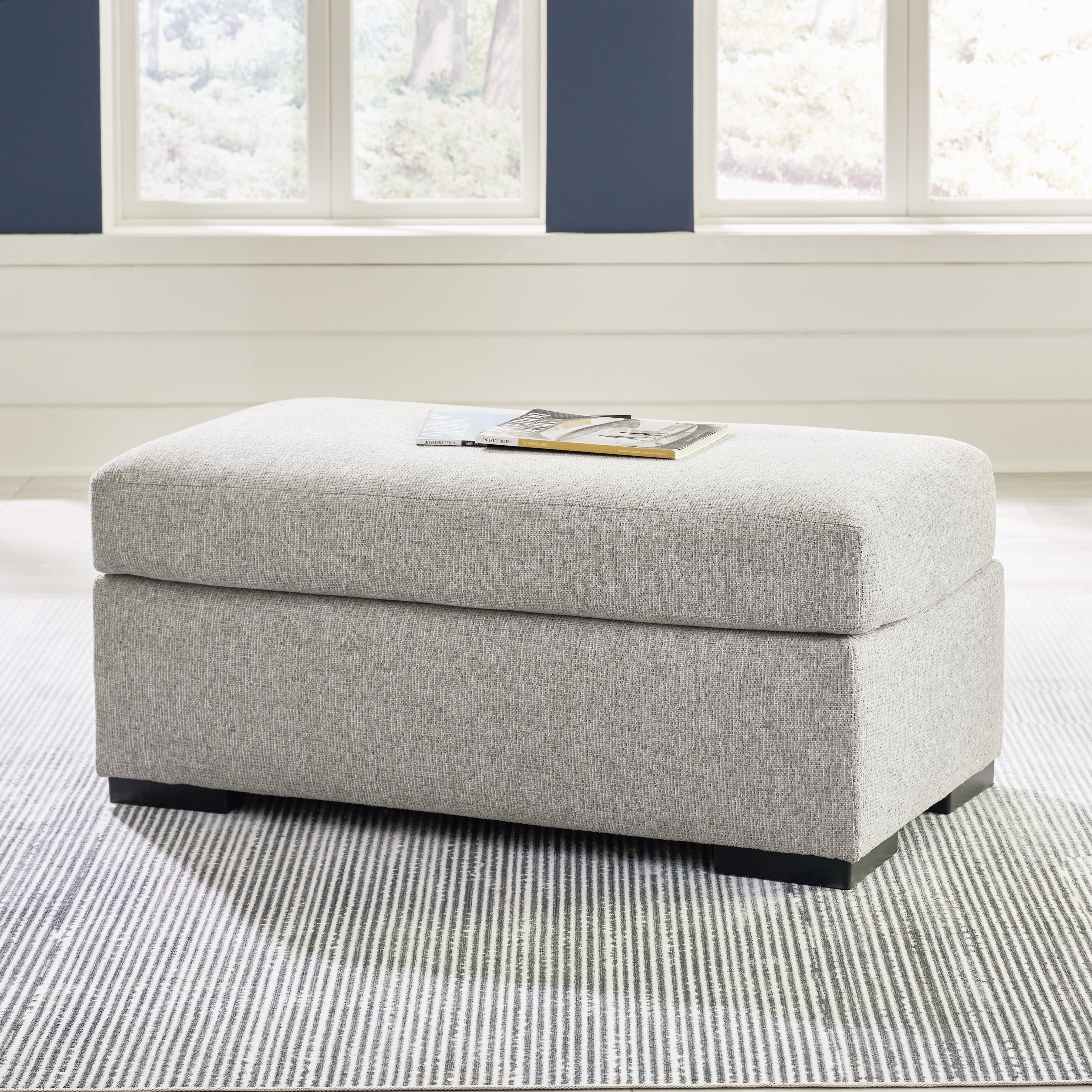 Best Furniture Outlet - Ashley Furniture - Evansley Living Room - Ottoman / Pewter - 5450314