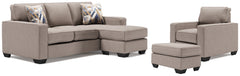 Best Furniture Outlet - Ashley Furniture - Greaves Sofa Chaise, Chair, and Ottoman - Sofa Chaise, Chair, and Ottoman - 55104U3