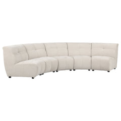 Best Furniture Outlet - Coaster - Charlotte 5-piece Upholstered Modular Sectional Sofa Ivory - 551300-S5