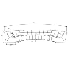 Charlotte 8-piece Upholstered Modular Sectional Sofa Ivory
