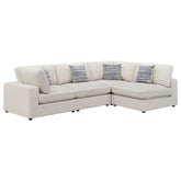 Best Furniture Outlet - Coaster - Serene 4-piece Upholstered Modular Sectional Sofa Beige - 551321-SETA