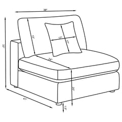 Serene 4-piece Upholstered Modular Sectional Sofa Beige