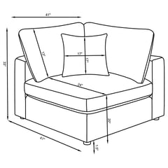 Serene 5-piece Upholstered Modular Sectional Sofa Beige