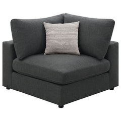 Serene 4-piece Upholstered Modular Sectional Sofa Charcoal
