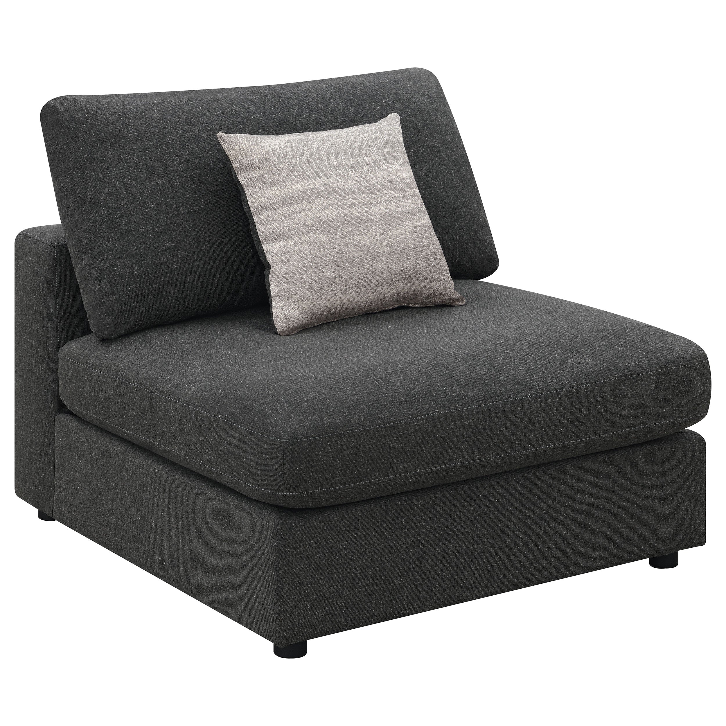 Best Furniture Outlet - Coaster - Serene Upholstered Armless Chair Charcoal - 551324