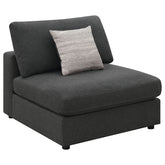 Best Furniture Outlet - Coaster - Serene Upholstered Armless Chair Charcoal - 551324