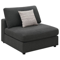 Best Furniture Outlet - Coaster - Serene Upholstered Armless Chair Charcoal - 551324