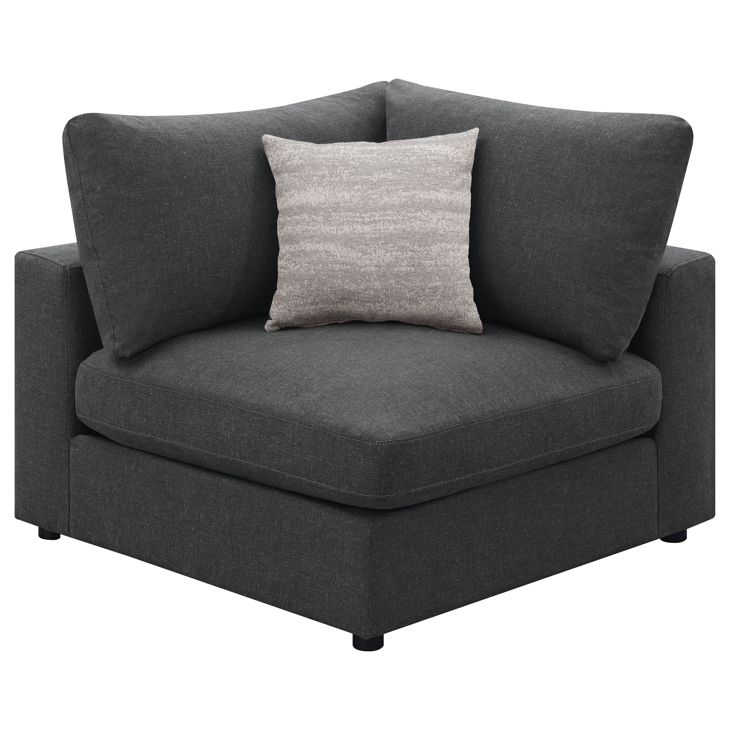 Best Furniture Outlet - Coaster - Serene Upholstered Corner Charcoal - 551325