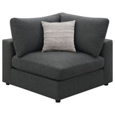 Best Furniture Outlet - Coaster - Serene Upholstered Corner Charcoal - 551325