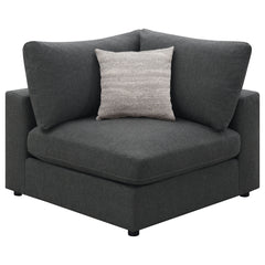 Best Furniture Outlet - Coaster - Serene Upholstered Corner Charcoal - 551325
