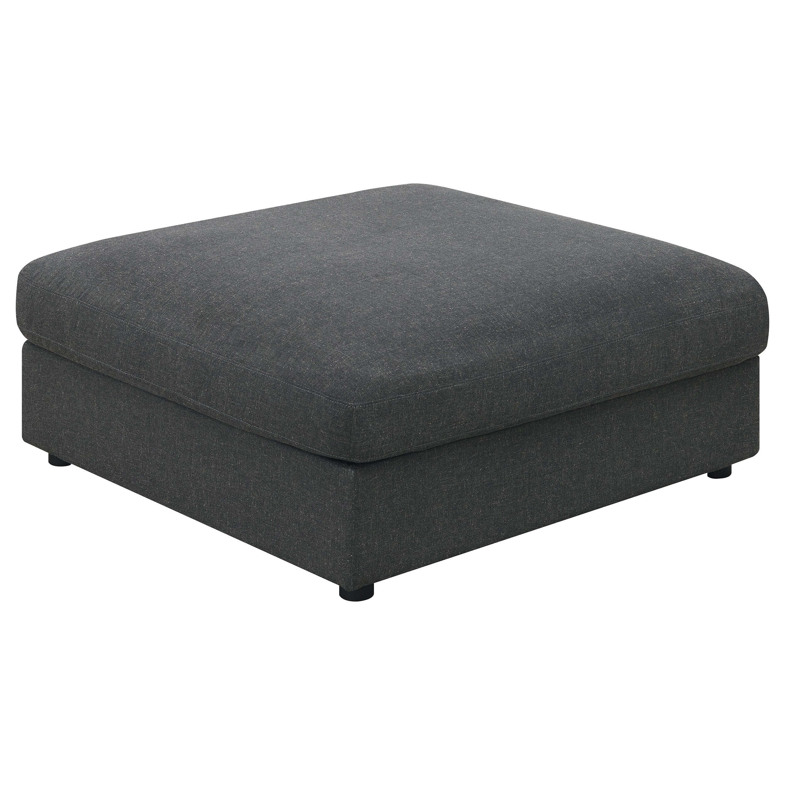 Best Furniture Outlet - Coaster - Serene Square Upholstered Ottoman Charcoal - 551326