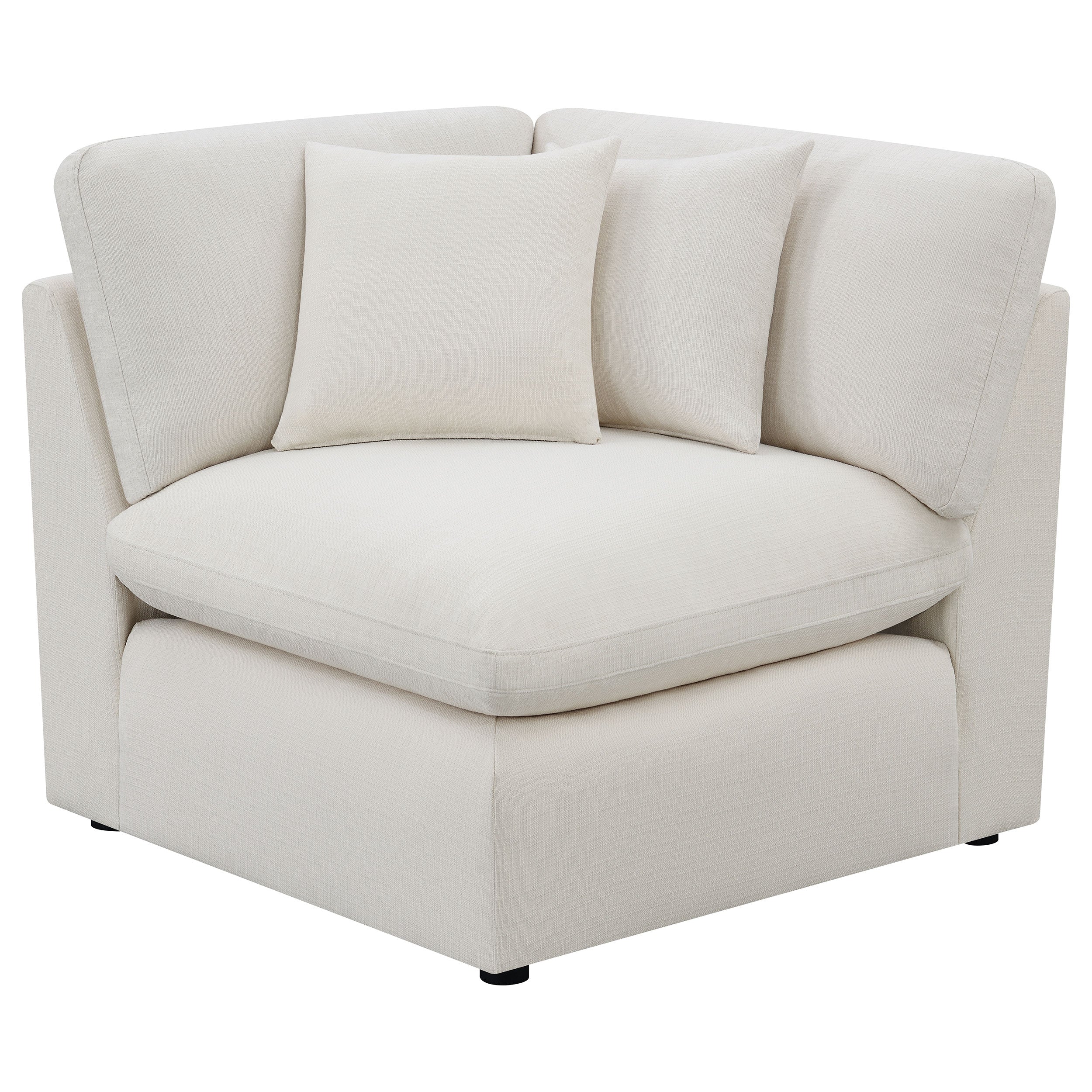 Best Furniture Outlet - Coaster - Hobson Upholstered Corner Ivory - 551452
