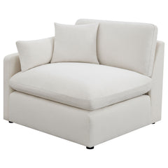 Best Furniture Outlet - Coaster - Hobson Upholstered LAF Chair Ivory - 551454LAF