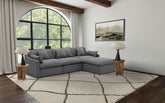 Best Furniture Outlet - Coaster - Hobson 4-piece Upholstered Modular Sectional Sofa Charcoal - 551455-SETB