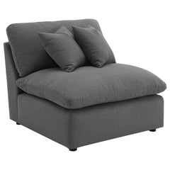 Best Furniture Outlet - Coaster - Hobson Upholstered Armless Chair Charcoal - 551455