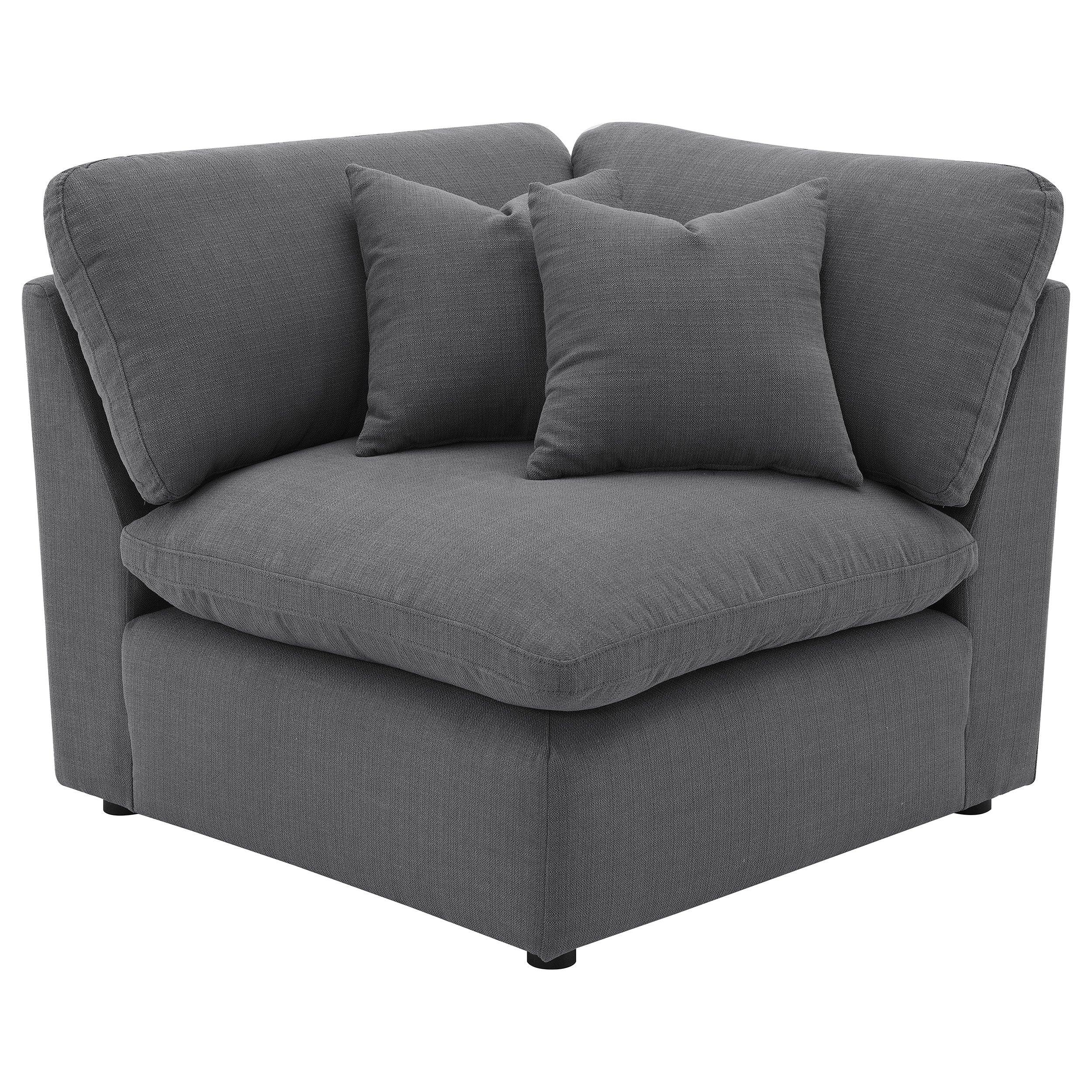Best Furniture Outlet - Coaster - Hobson Upholstered Corner Charcoal - 551456