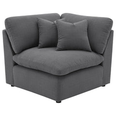 Best Furniture Outlet - Coaster - Hobson Upholstered Corner Charcoal - 551456