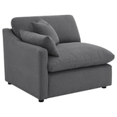 Best Furniture Outlet - Coaster - Hobson Upholstered LAF Chair Charcoal - 551458LAF