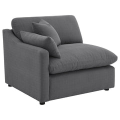 Best Furniture Outlet - Coaster - Hobson Upholstered LAF Chair Charcoal - 551458LAF