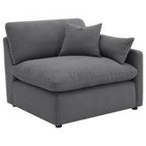 Best Furniture Outlet - Coaster - Hobson Upholstered RAF Chair Charcoal - 551458RAF