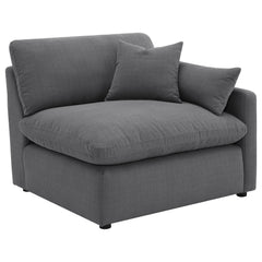 Best Furniture Outlet - Coaster - Hobson Upholstered RAF Chair Charcoal - 551458RAF