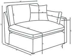 Hobson Upholstered RAF Chair Charcoal