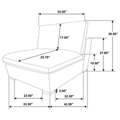 Lakeview 6-piece Upholstered Modular Sectional Sofa Ivory