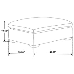 Lakeview 6-piece Upholstered Modular Sectional Sofa Ivory
