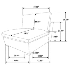 Lakeview 5-piece Upholstered Modular Sectional Sofa Ivory