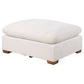 Best Furniture Outlet - Coaster - Lakeview Rectangular Upholstered Ottoman Ivory - 551463