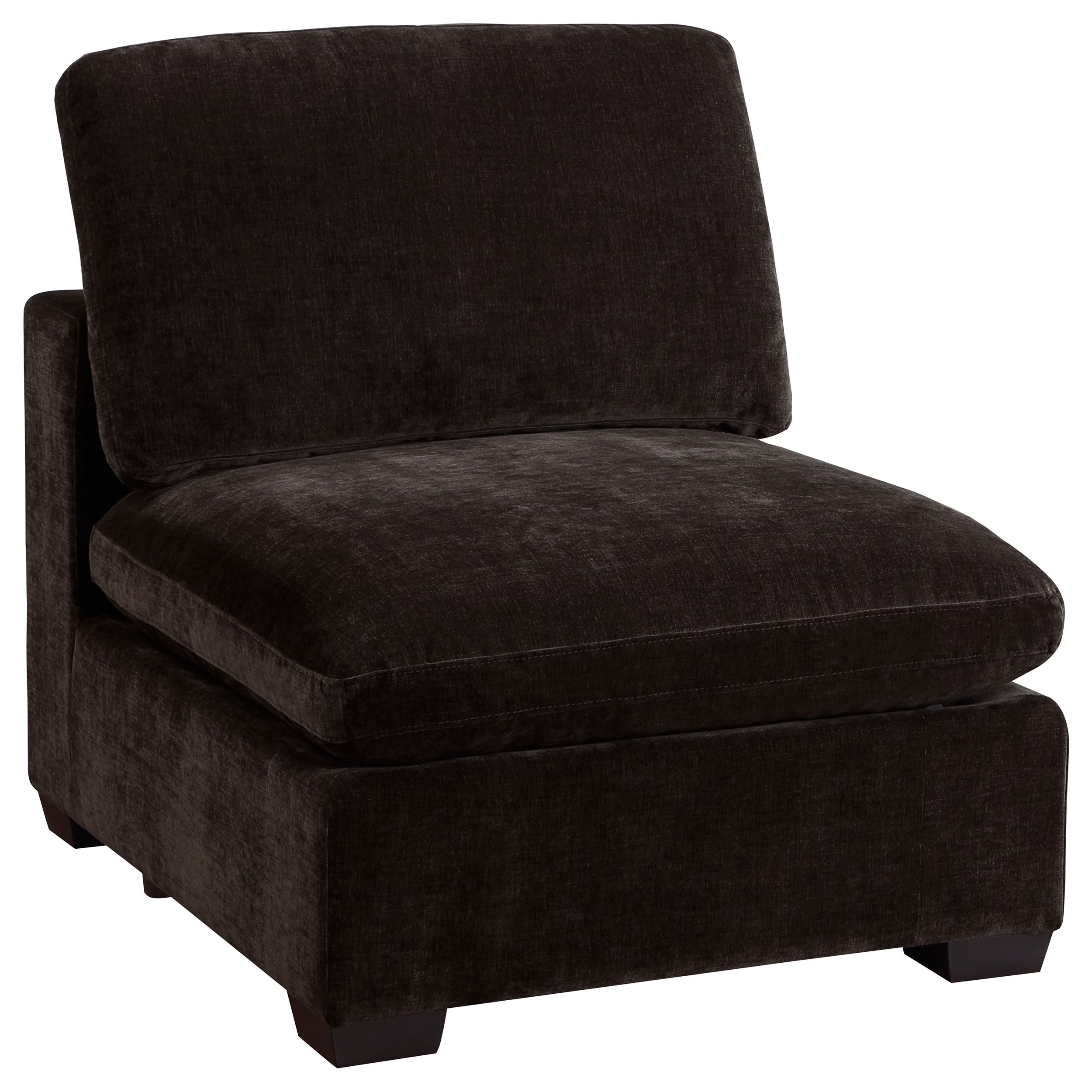 Best Furniture Outlet - Coaster - Lakeview Upholstered Armless Chair Dark Chocolate - 551464