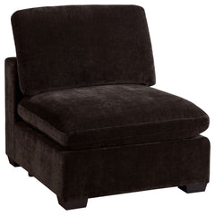 Best Furniture Outlet - Coaster - Lakeview Upholstered Armless Chair Dark Chocolate - 551464