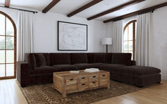 Lakeview Upholstered Armless Chair Dark Chocolate