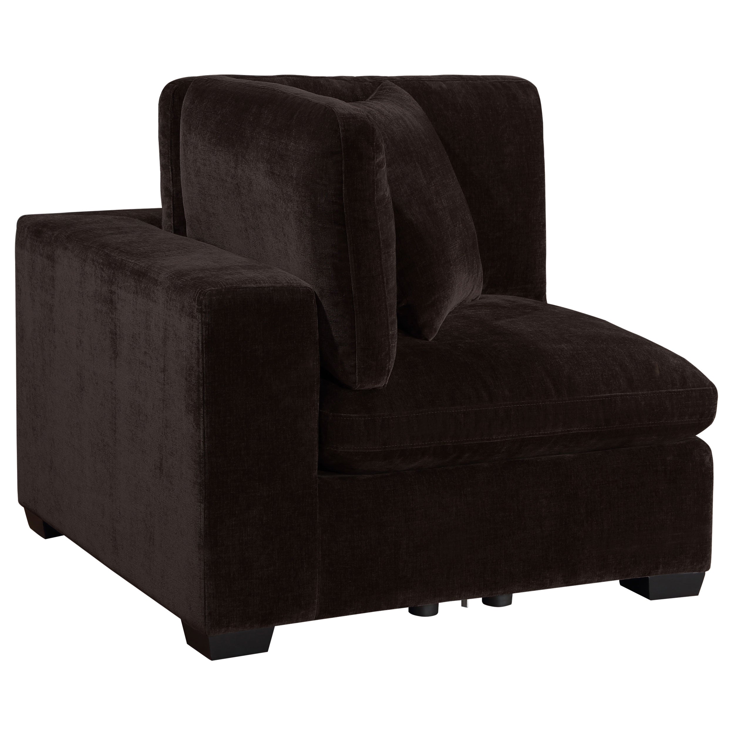 Best Furniture Outlet - Coaster - Lakeview Upholstered Corner Chair Dark Chocolate - 551465