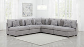 Best Furniture Outlet - Coaster - Cambria 5-piece Upholstered Modular Sectional Sofa Grey - 551511-S5A