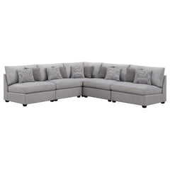 Best Furniture Outlet - Coaster - Cambria 5-piece Upholstered Modular Sectional Sofa Grey - 551511-S5A