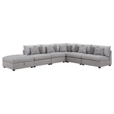 Best Furniture Outlet - Coaster - Cambria 6-piece Upholstered Modular Sectional Sofa Grey - 551511-S6A