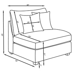 Cambria 6-piece Upholstered Modular Sectional Sofa Grey