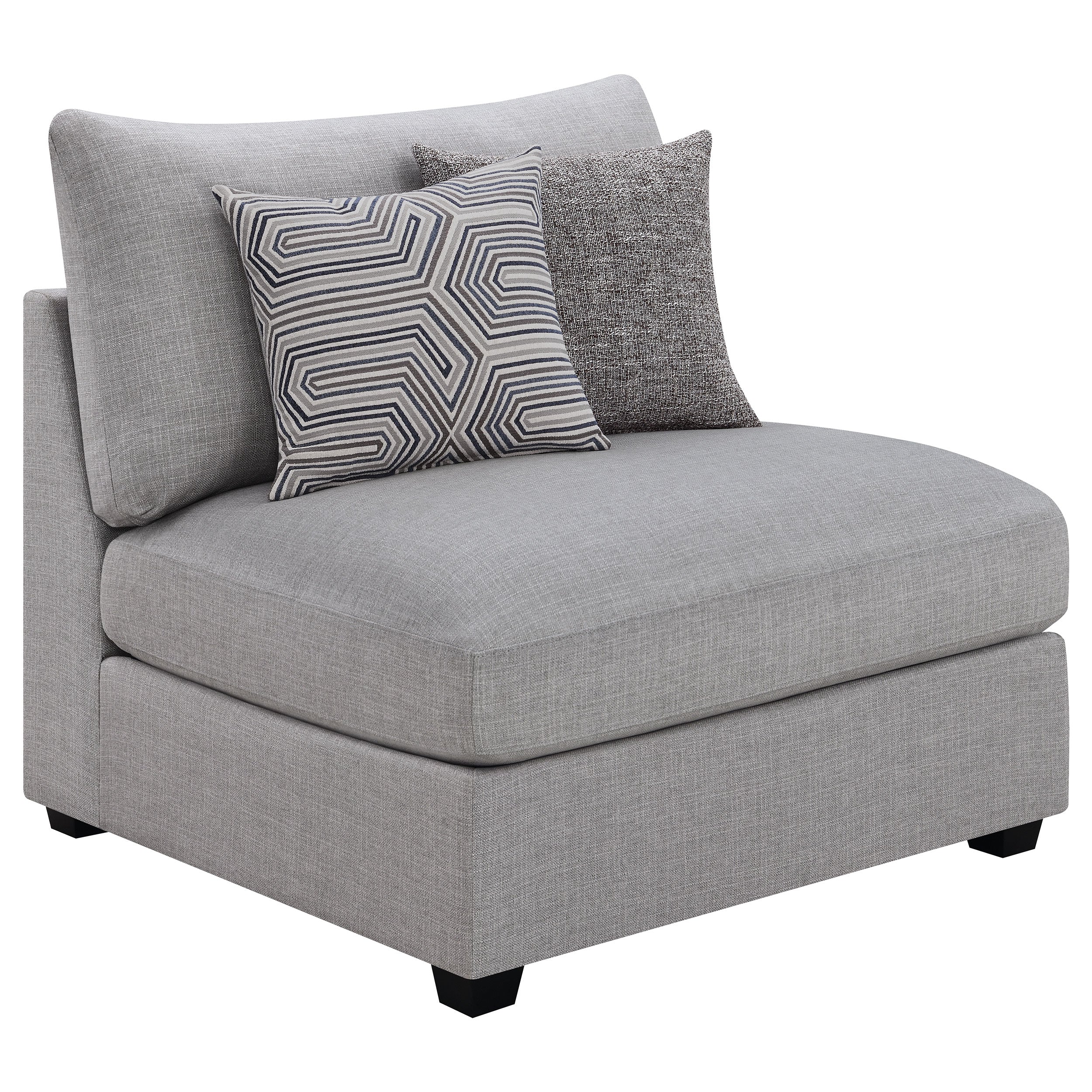 Best Furniture Outlet - Coaster - Cambria Upholstered Armless Chair Grey - 551511