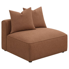 Best Furniture Outlet - Coaster - Jennifer Upholstered Armless Chair Terracotta - 551591