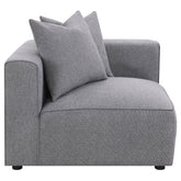 Best Furniture Outlet - Coaster - Jennifer Upholstered Corner Chair Grey - 551595