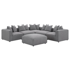 Jennifer Upholstered Corner Chair Grey