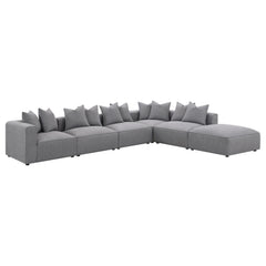 Jennifer Upholstered Corner Chair Grey