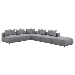 Jennifer Upholstered Corner Chair Grey